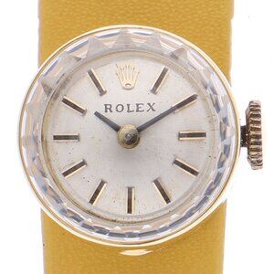 ROLEX Watches Cal.1400 K14YG/leather Hand Winding